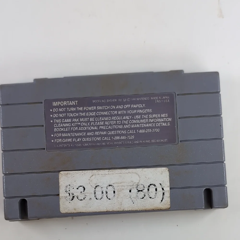 Super Nintendo - Super Paperboy Game Cartridge